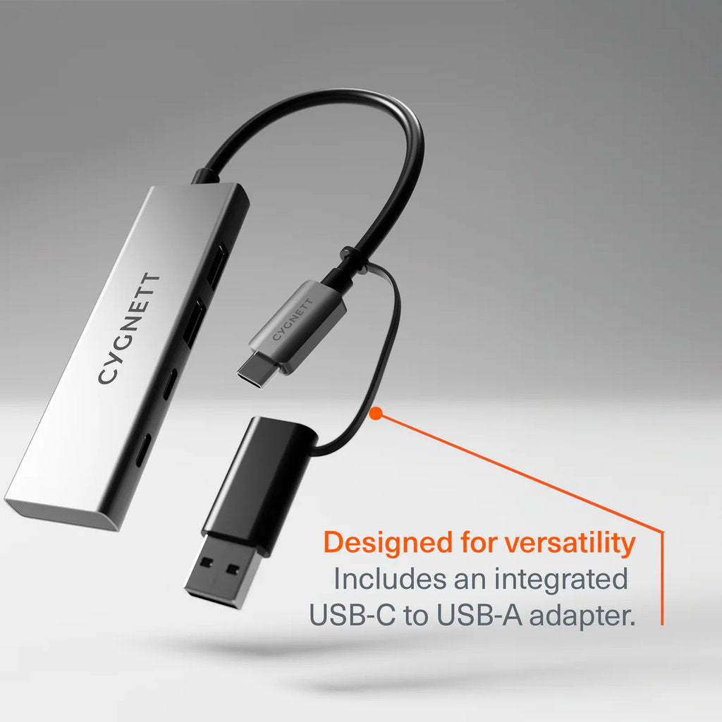 Cygnett Unite 4-in-1 USB-C to USB-C and USB-A Hub