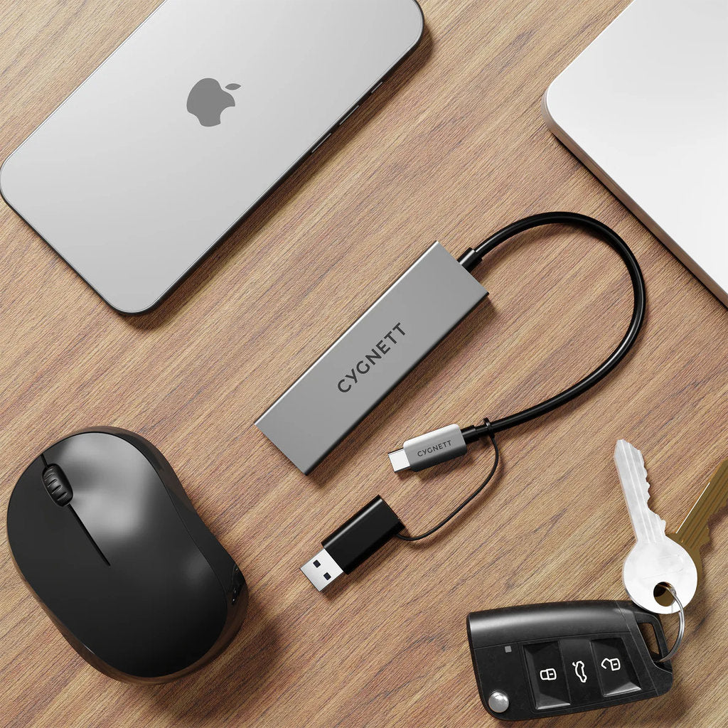 Cygnett Unite 4-in-1 USB-C to USB-C and USB-A Hub