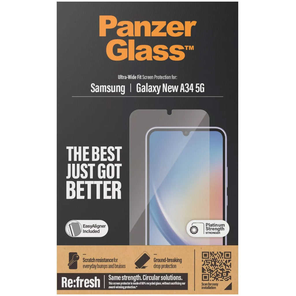 PanzerGlass Samsung Galaxy A35 5G Ultra-Wide Fit Refresh with EasyAligner