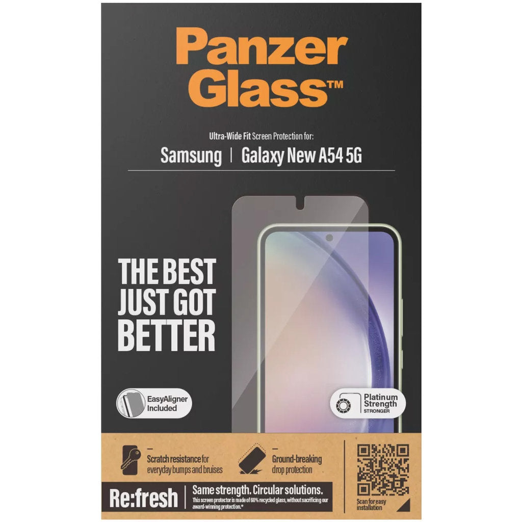 PanzerGlass Samsung Galaxy A55 5G Ultra-Wide Fit Refresh with EasyAligner