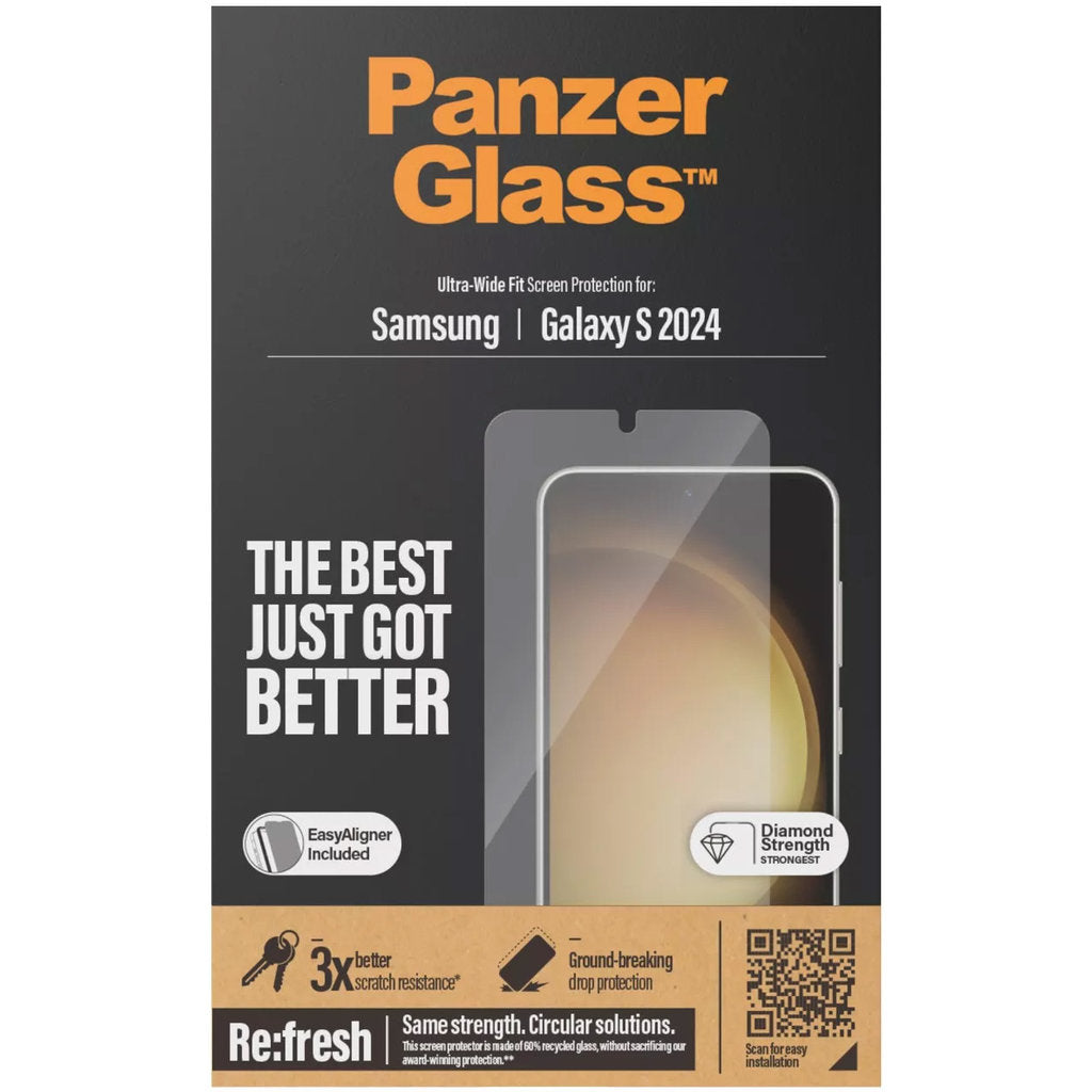 PanzerGlass Samsung Galaxy S24 5G Ultra-Wide Fit Refresh with EasyAligner
