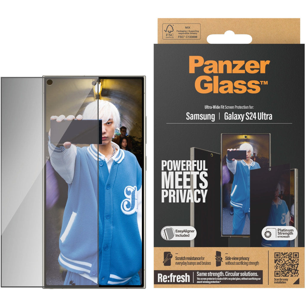 PanzerGlass Samsung Galaxy S24 Ultra 5G Ultra-Wide Fit Privacy with EasyAligner