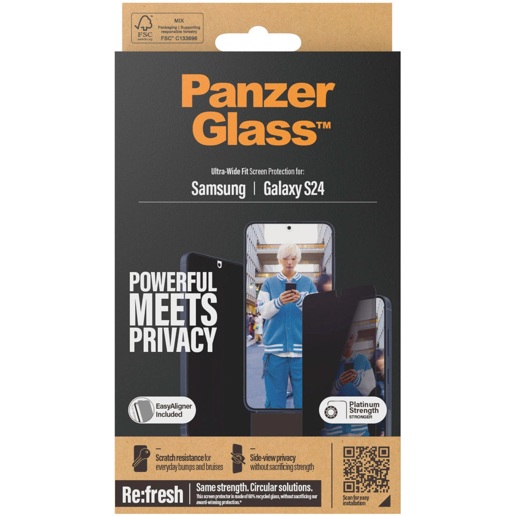PanzerGlass Samsung Galaxy S24 5G Ultra-Wide Fit Privacy with EasyAligner