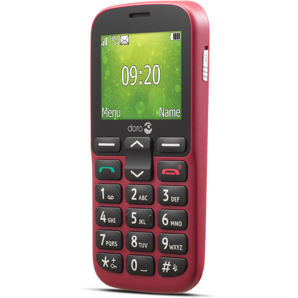 Doro 1380 2G Red + Cradle