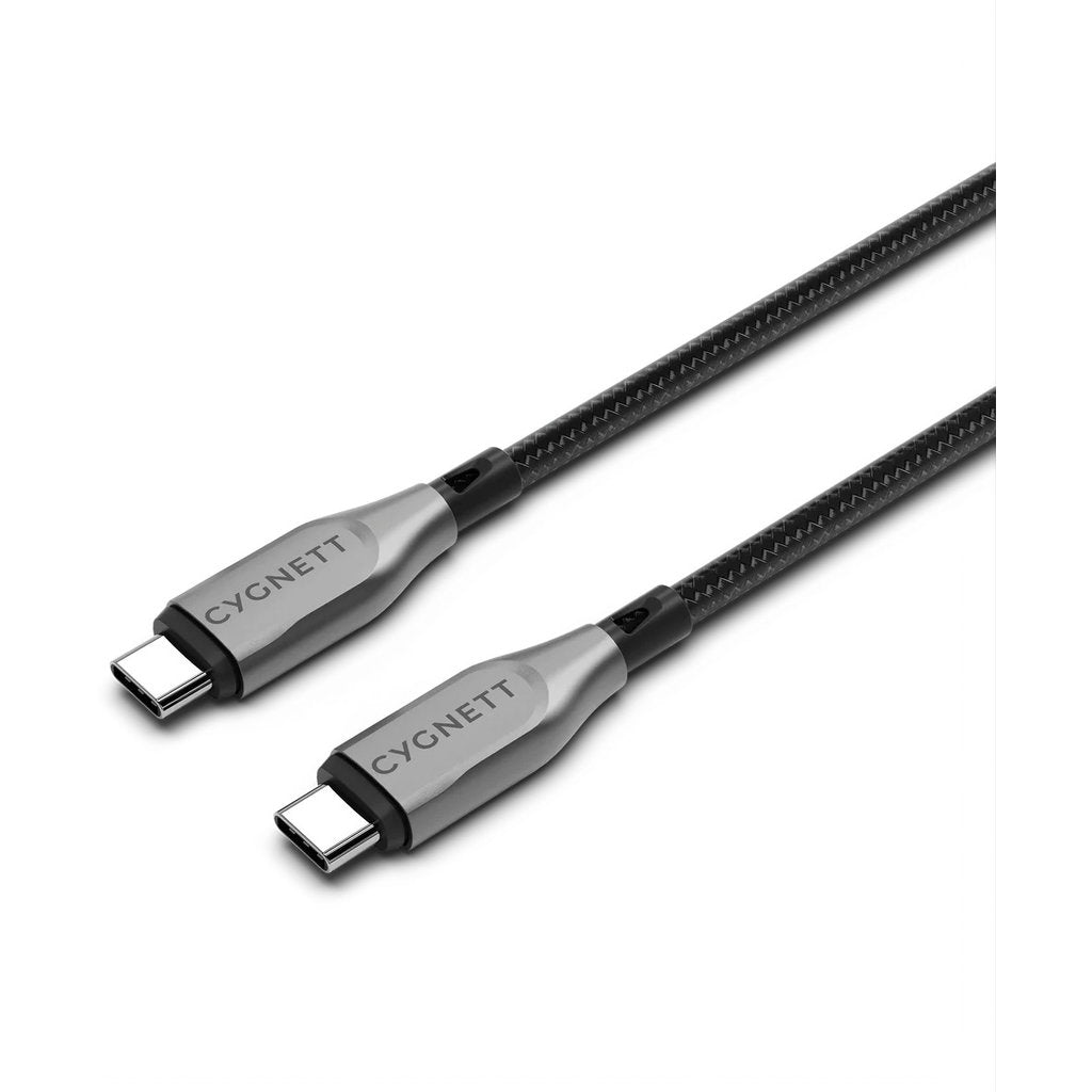 Câble Cygnett blindé tressé USB-C vers USB-C 50cm noir