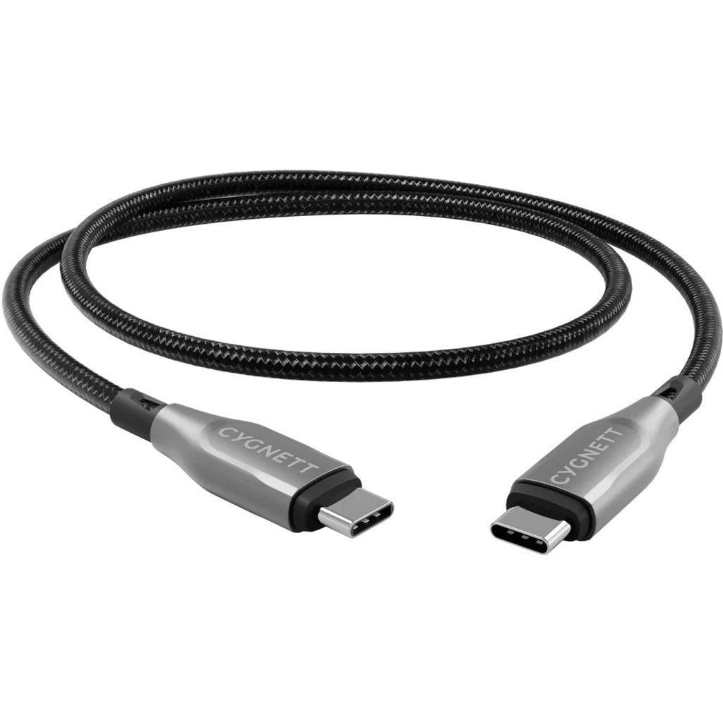 Cygnett Armoured Braided USB-C to USB-C Cable 1m Black