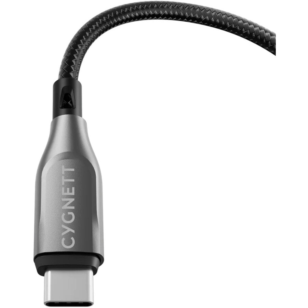 Cygnett Armoured Braided USB-C to USB-C Cable 2m Black