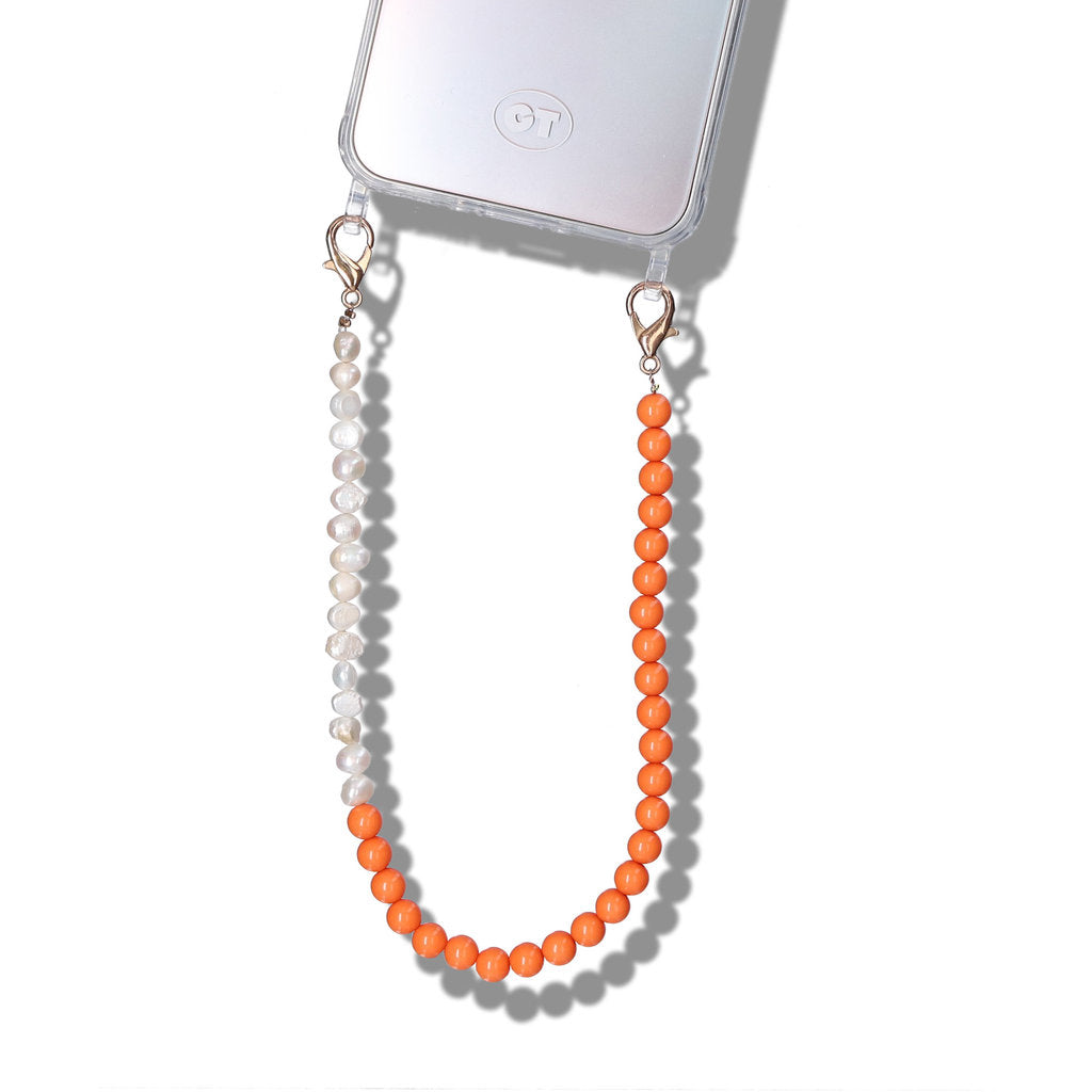 Casetastic Bracelet de poignet Perles - Orange (30cm)