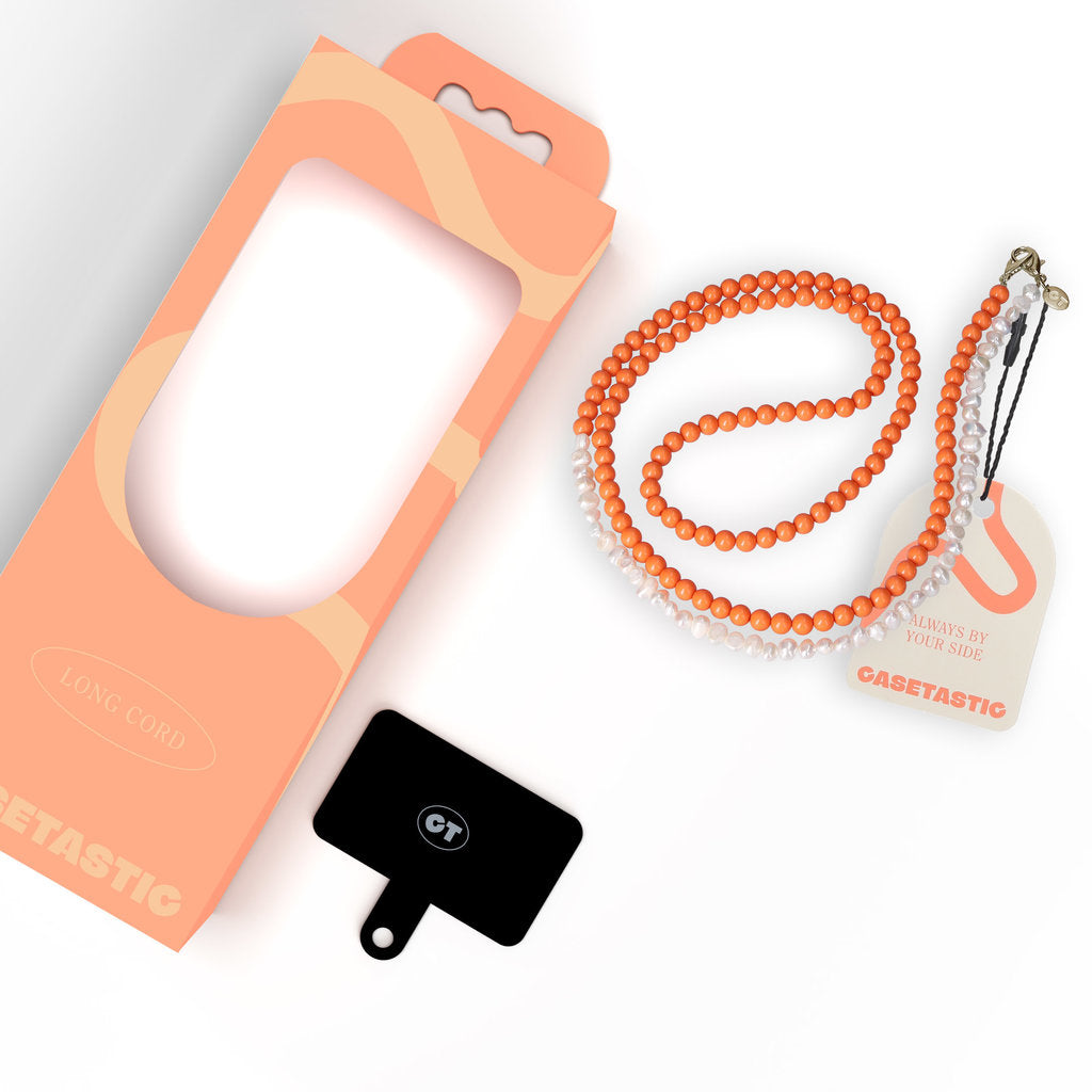 Casetastic Lanière Perles - Orange (125cm)