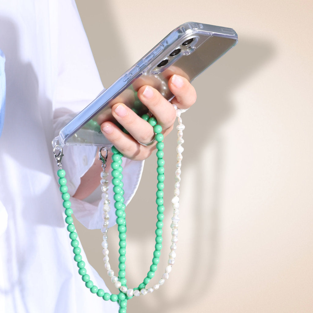 Casetastic Lanyard Beads and Pearls - Green (125cm)