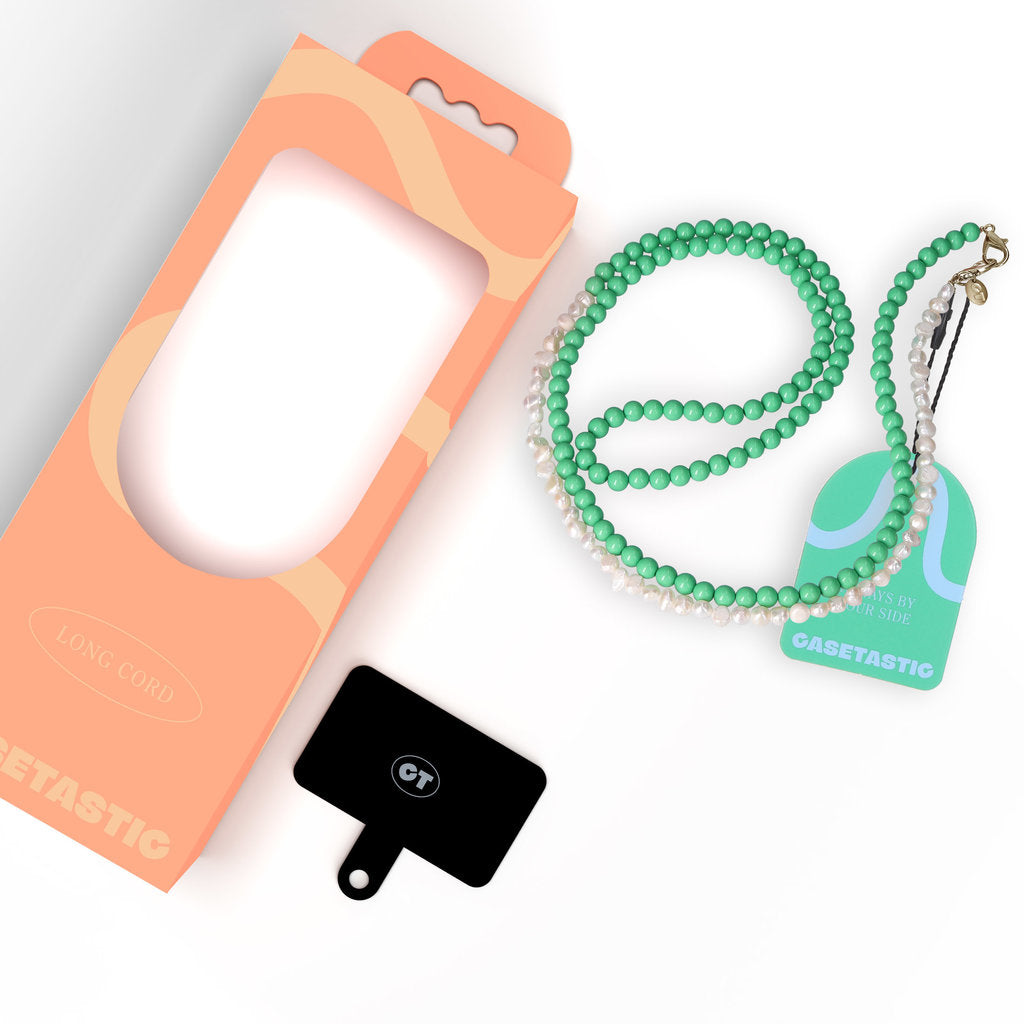 Casetastic Lanyard Beads and Pearls - Green (125cm)