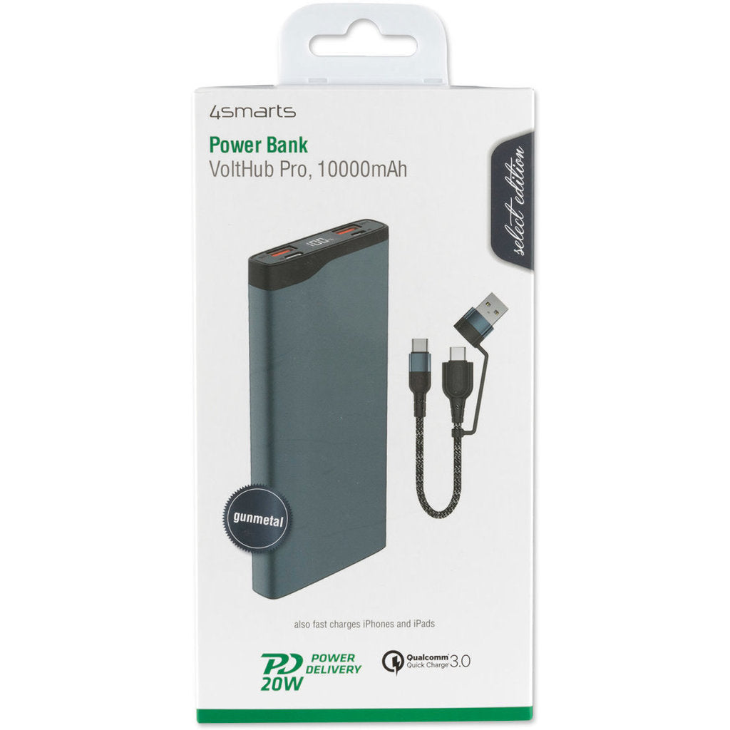 4Smarts Powerbank VoltHub Pro 10.000 mAh QC/PD 22.5W Black