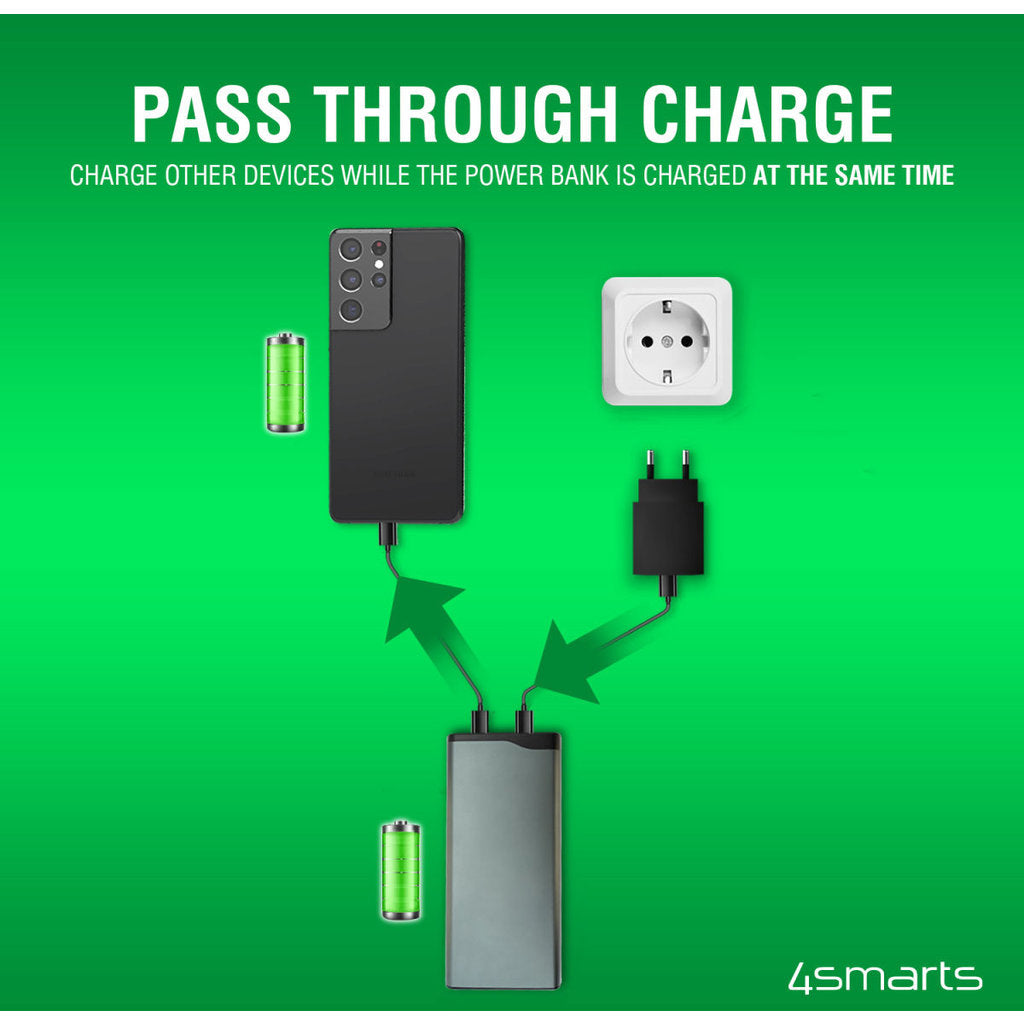 4Smarts Powerbank VoltHub Pro 10.000 mAh QC/PD 22.5W Black