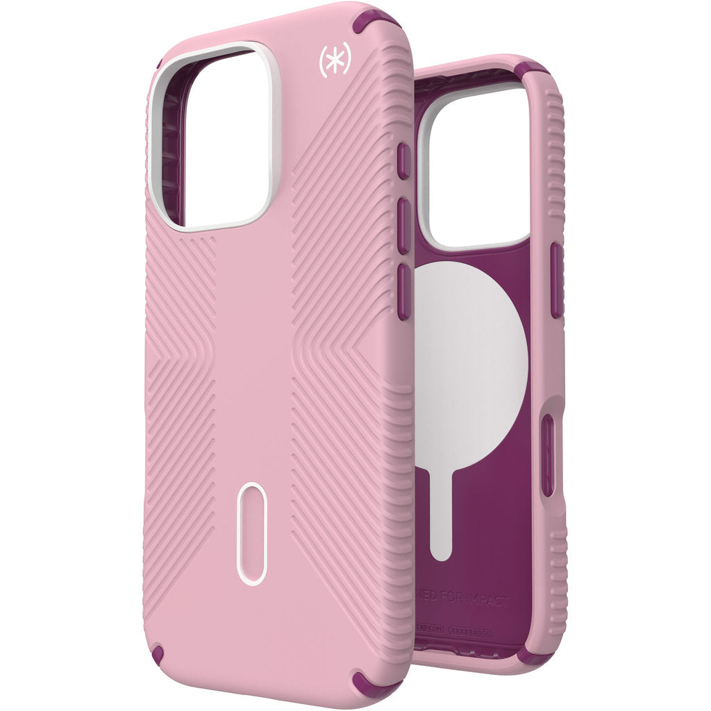 Speck Presidio2 Grip + ClickLock Apple iPhone 16 Pro Wednesday Pink - avec Microban
