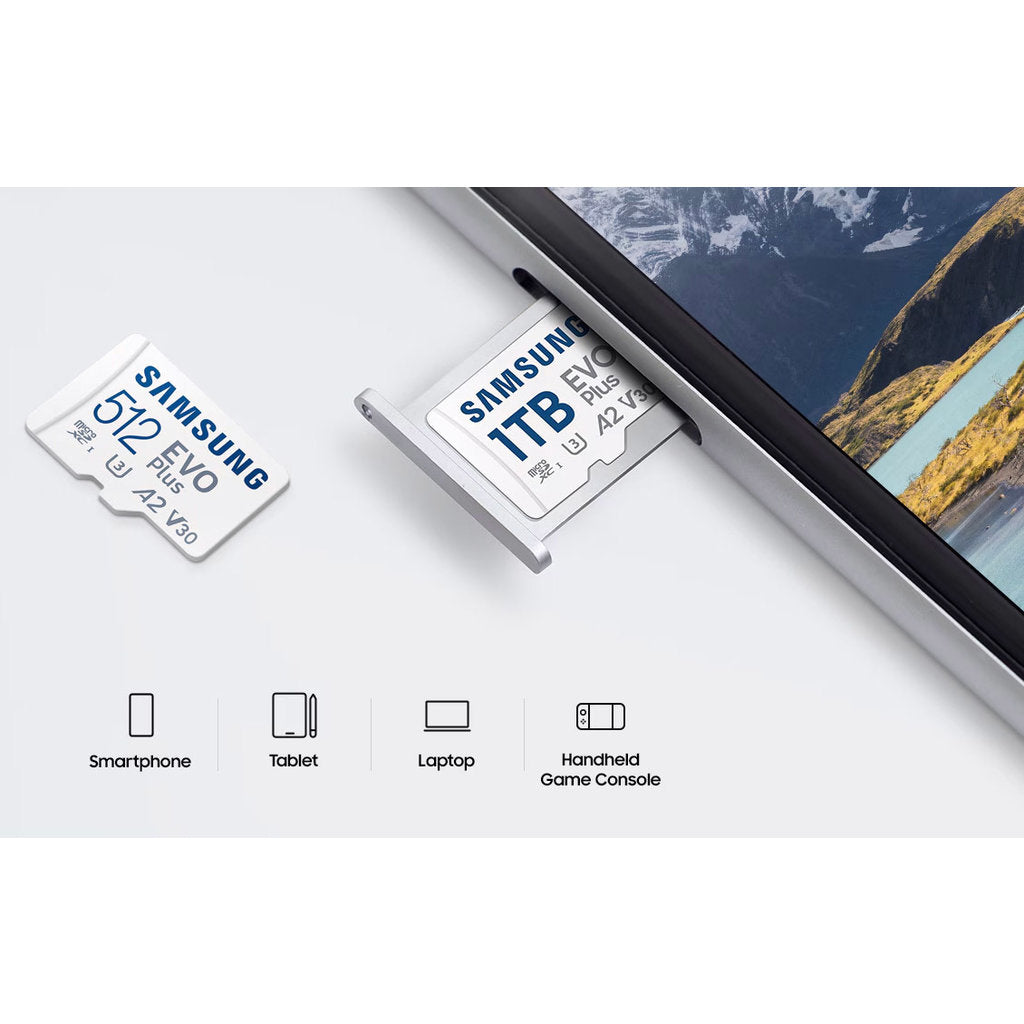 Samsung MicroSD EVO Plus (2024)  256GB + Adapter (160MB/s Class 10)