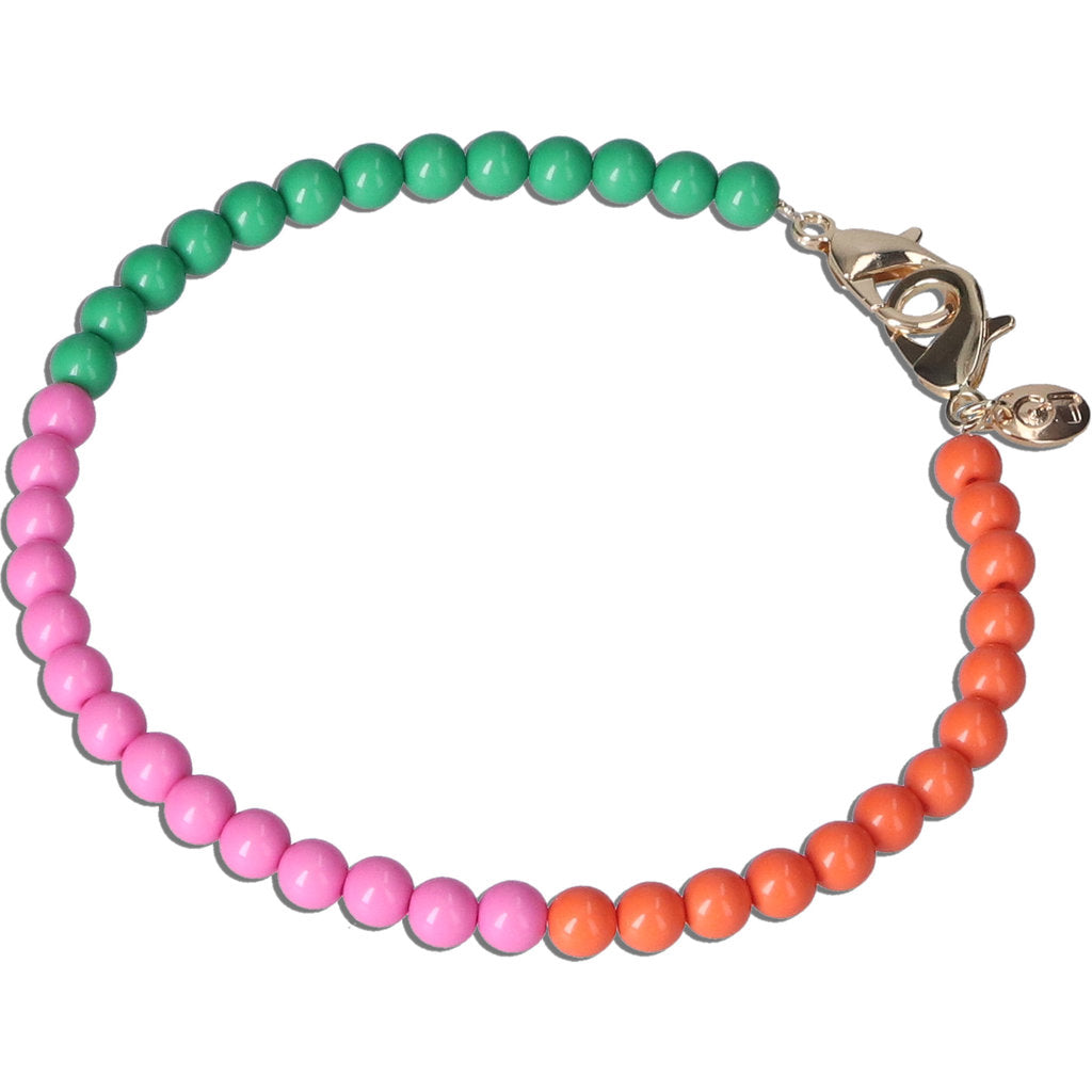 Casetastic Wrist band Beads  - Orange/Pink/Green(30cm)