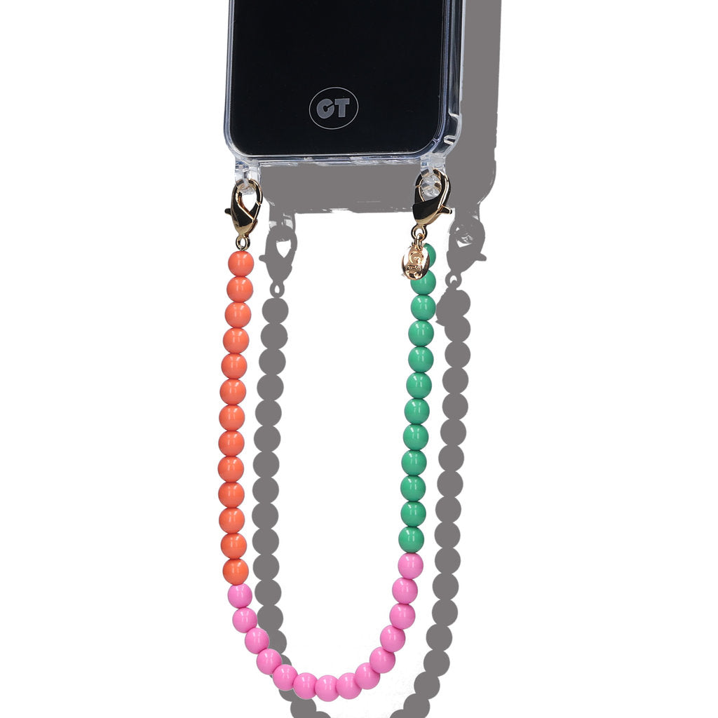 Casetastic Wrist band Beads  - Orange/Pink/Green(30cm)