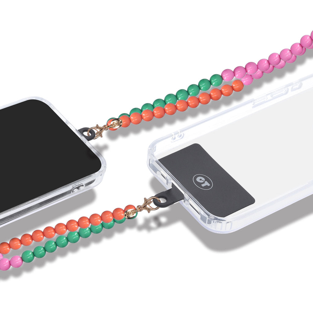 Casetastic Wrist band Beads  - Orange/Pink/Green(30cm)