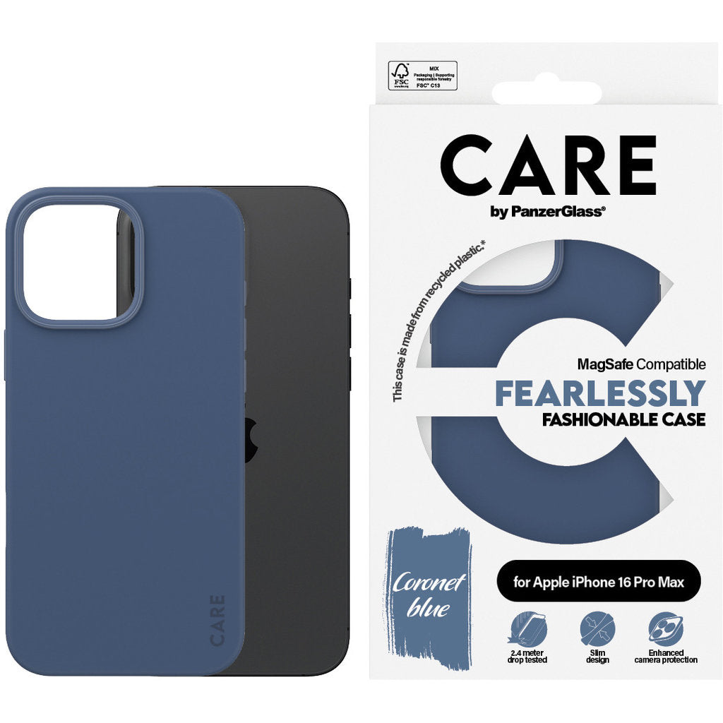 CARE by PanzerGlass Fashionable Case Blau m. MagSafe iPhone 16 Pro Max