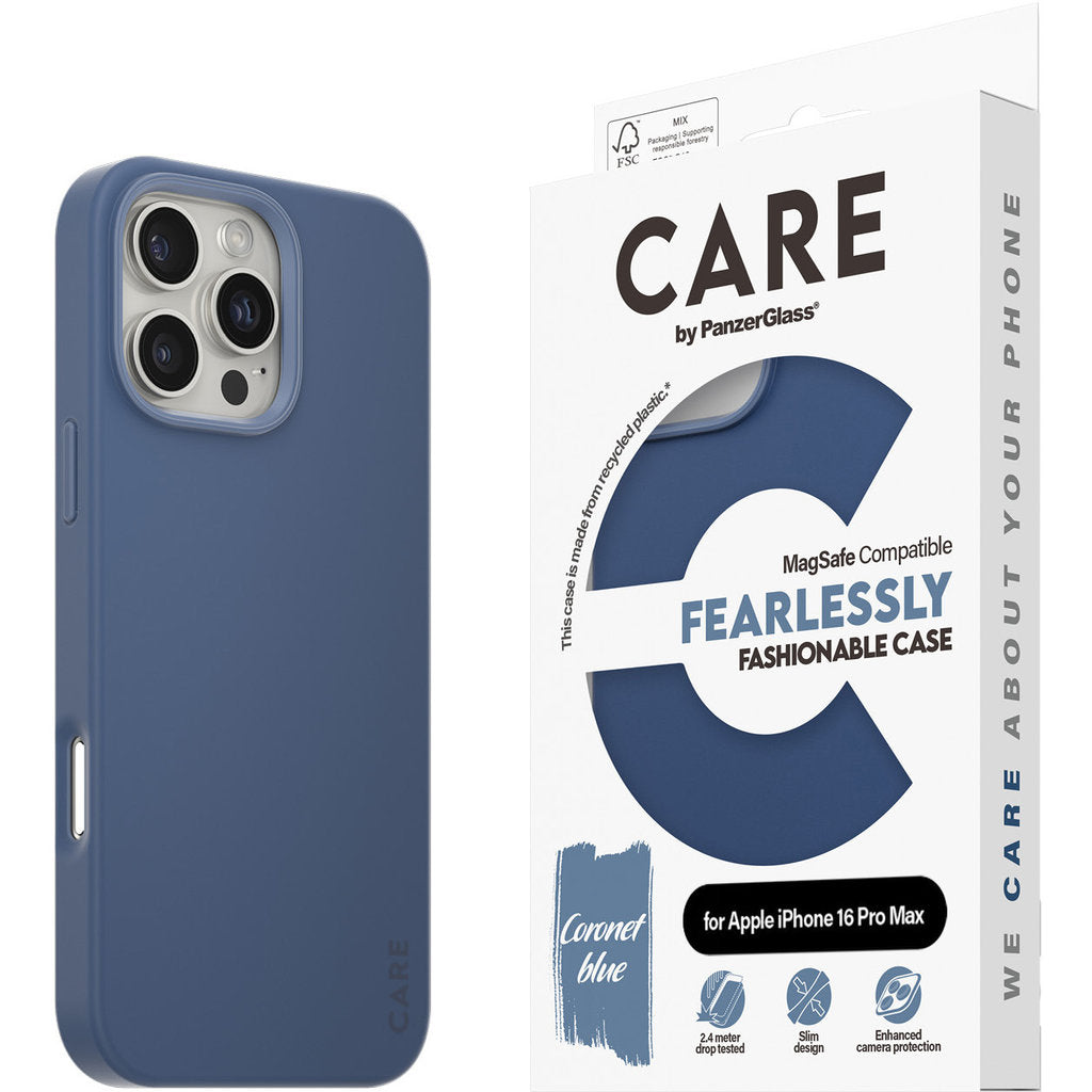 CARE by PanzerGlass Fashionable Case Blau m. MagSafe iPhone 16 Pro Max