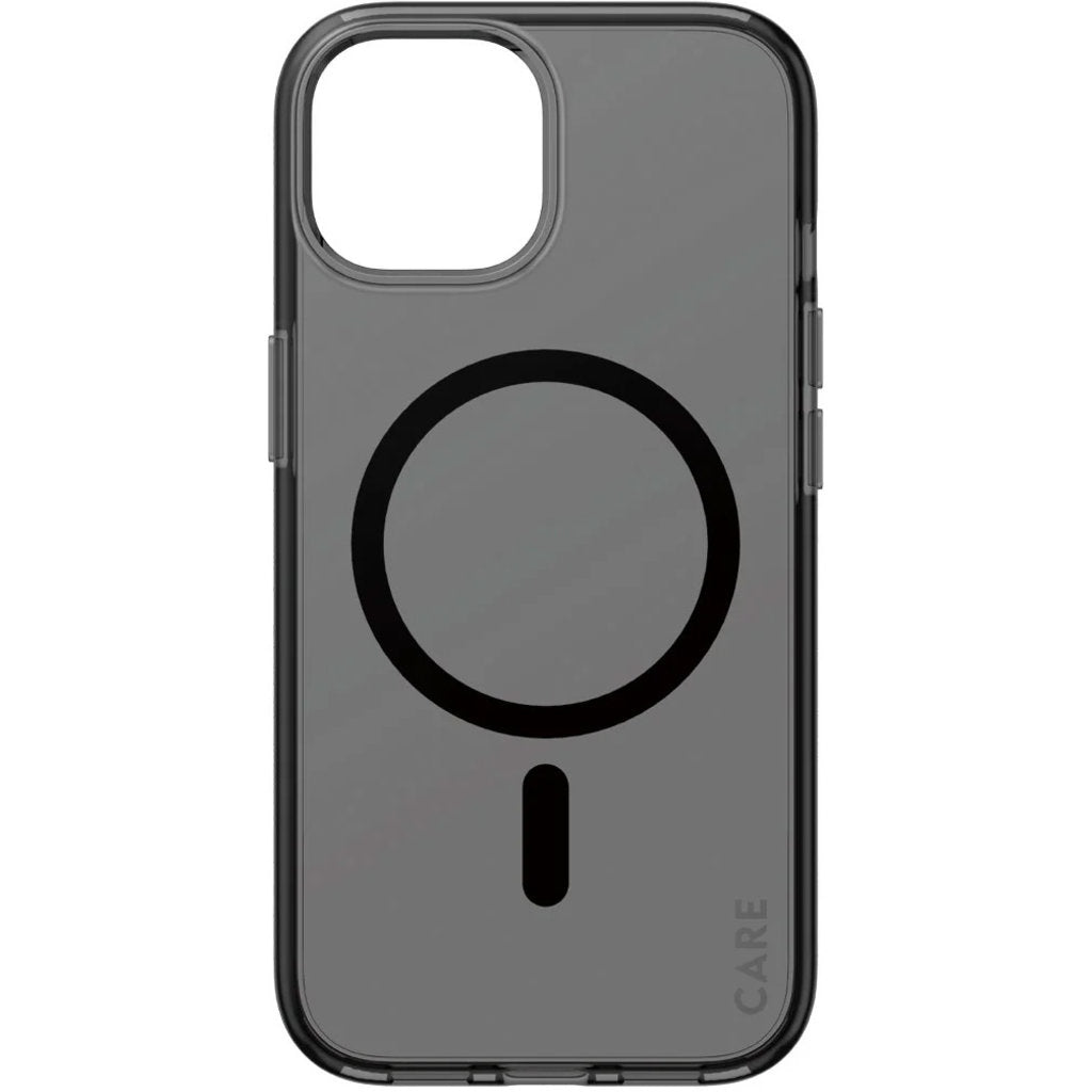 CARE by PanzerGlass Flagship Case Smokey Urban Combat w. Black MagSafe iPhone 15