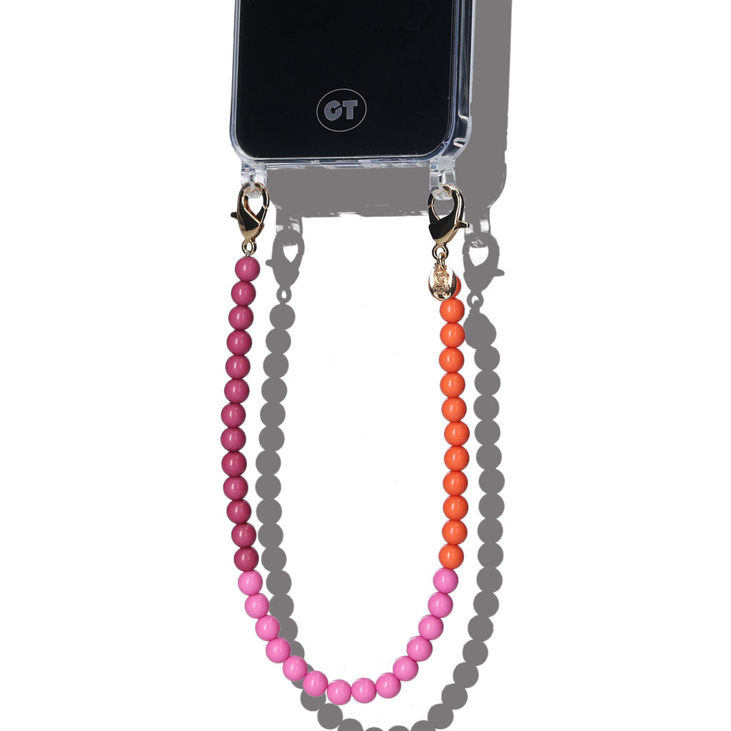 Casetastic Wrist band Beads  - Orange/Pink/Purple (30cm)