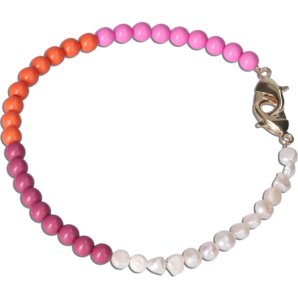 Casetastic Wrist band Beads and Pearls - Purple/Pink/Orange (30cm)