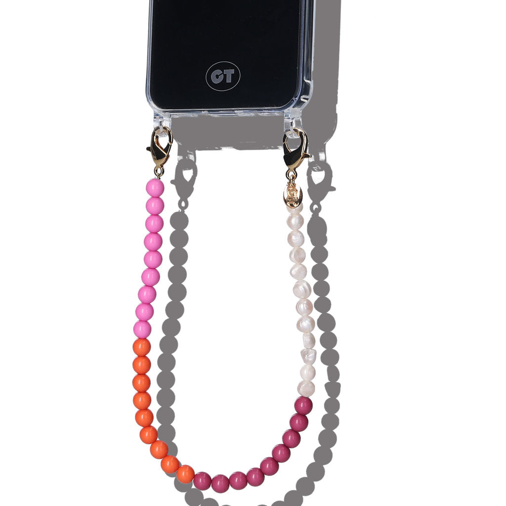 Casetastic Wrist band Beads and Pearls - Purple/Pink/Orange (30cm)