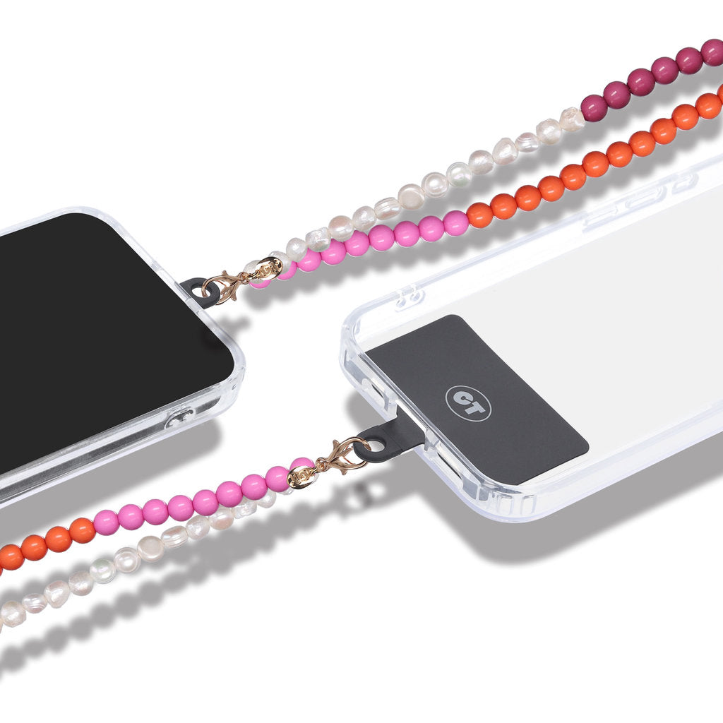 Casetastic Wrist band Beads and Pearls - Purple/Pink/Orange (30cm)