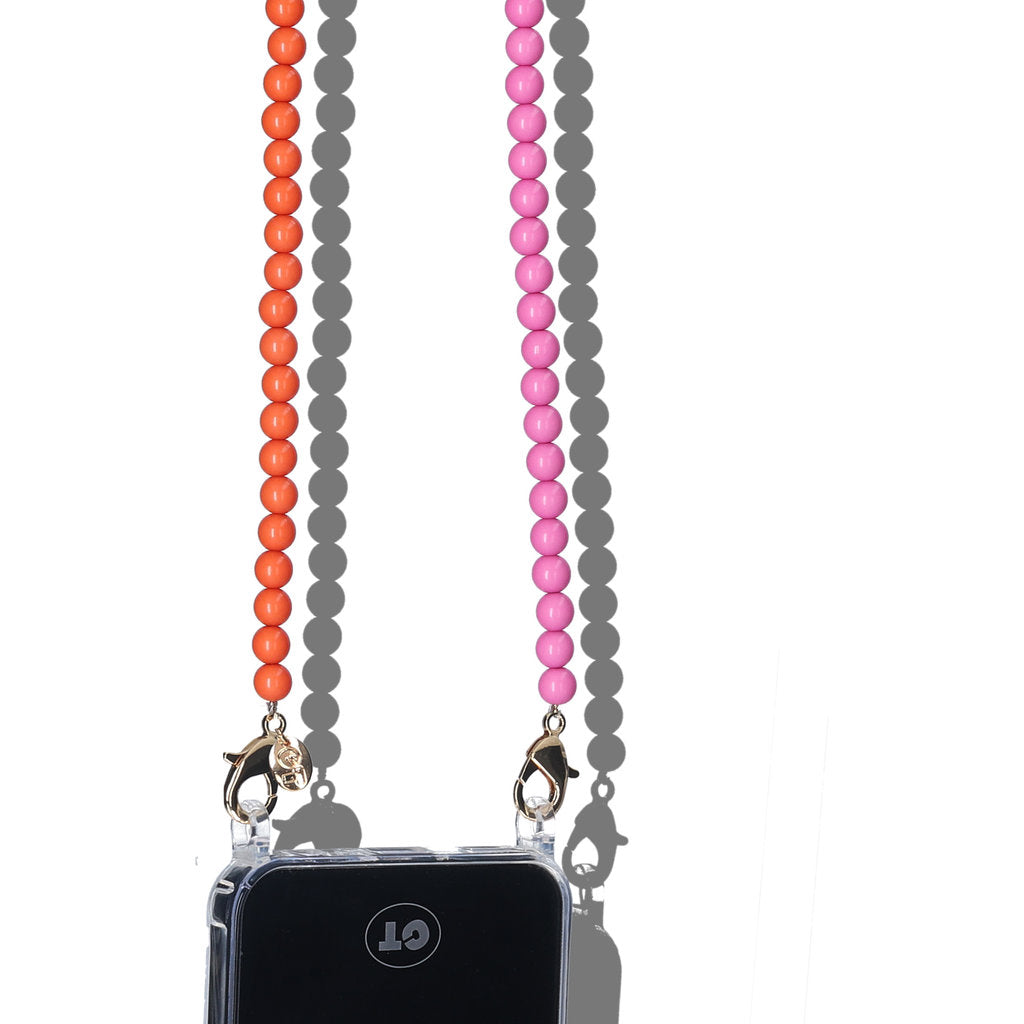 Casetastic Lanyard Beads - Orange/Pink/Purple (125cm)