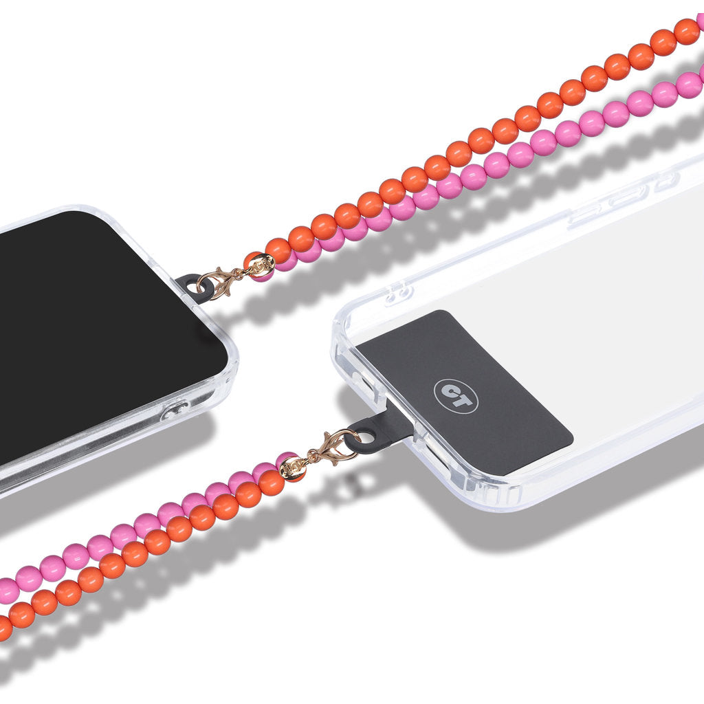 Casetastic Lanyard Beads - Orange/Pink/Purple (125cm)