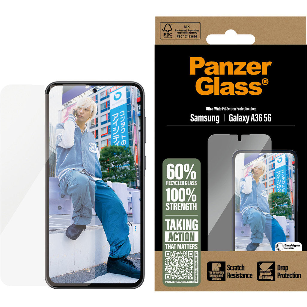 PanzerGlass Samsung Galaxy A36 5G Ultra-Wide Fit Refresh mit EasyAligner