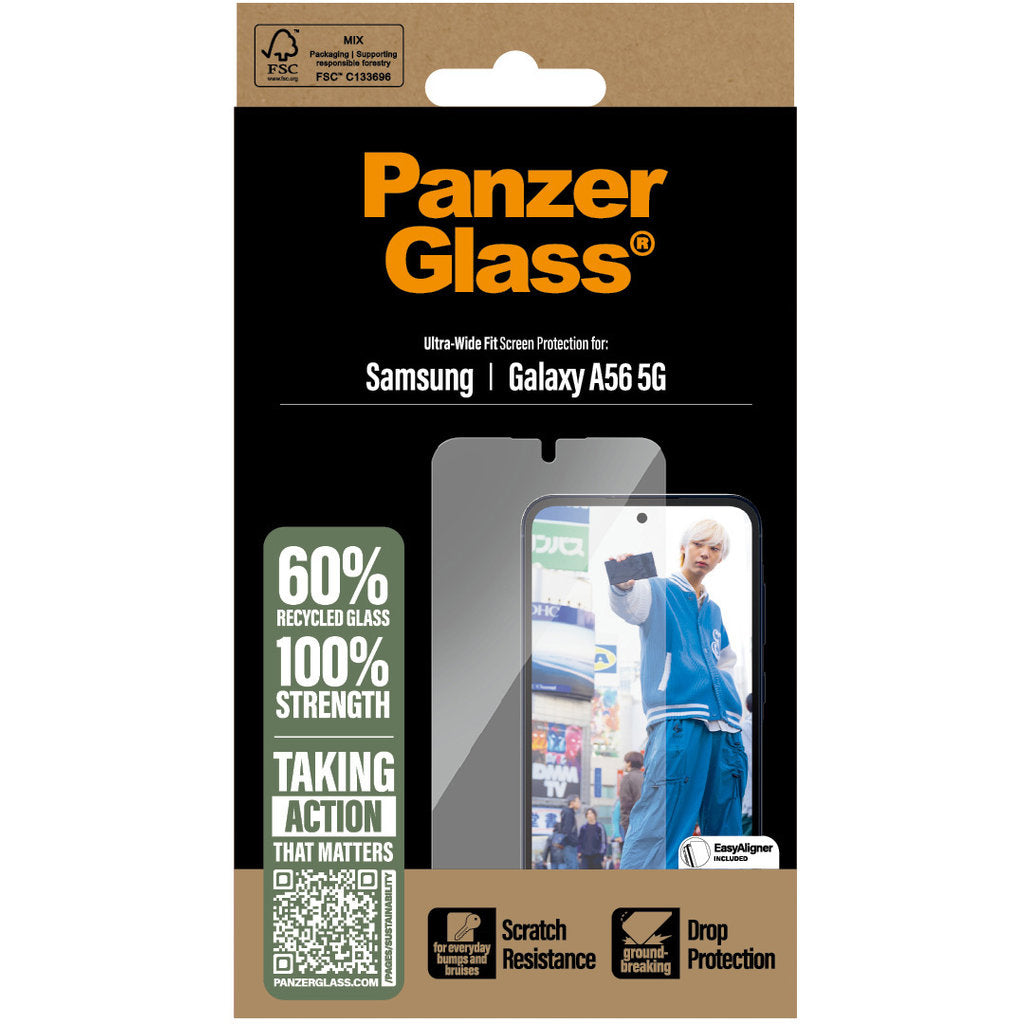 PanzerGlass Samsung Galaxy A56 5G Ultra-Wide Fit Refresh with EasyAligner