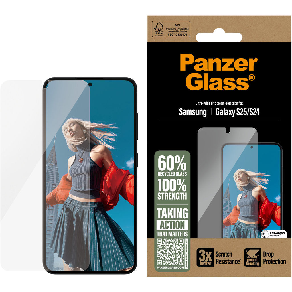 PanzerGlass Samsung Galaxy S24/S25 – Ultra-Wide Fit Refresh mit EasyAligner