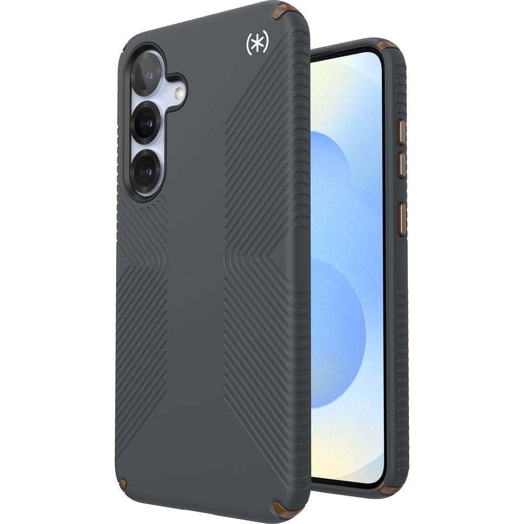 Speck Presidio2 Grip + Magnet Samsung Galaxy S25 Plus Charcoal Grey - with Microban