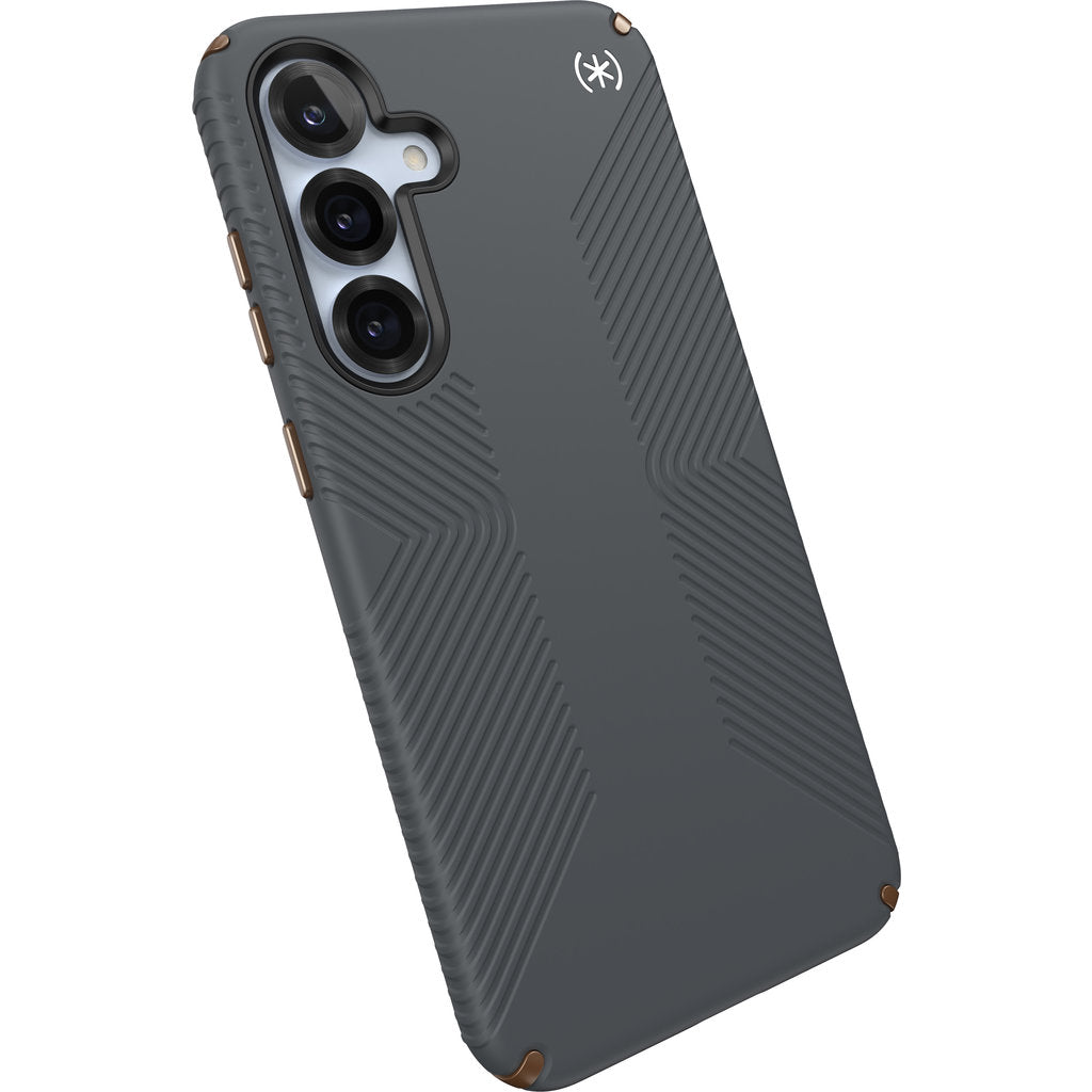 Speck Presidio2 Grip + Magnet Samsung Galaxy S25 Plus Charcoal Grey - with Microban