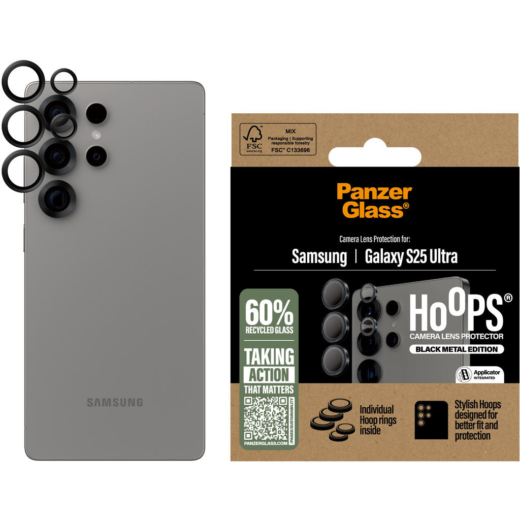 PanzerGlass Hoops Rings Samsung Galaxy S25 Ultra Black