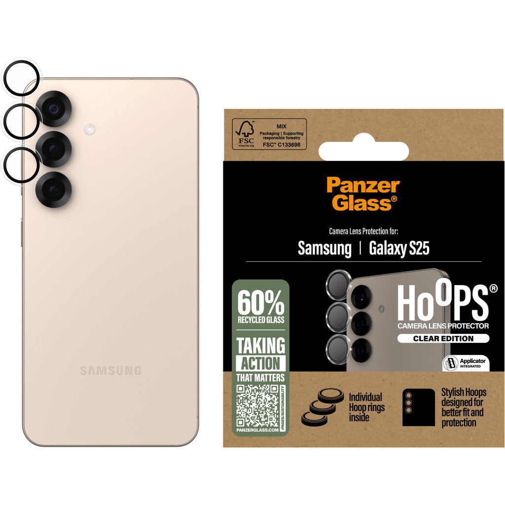 PanzerGlass Hoops Rings Samsung Galaxy S25 Transparent