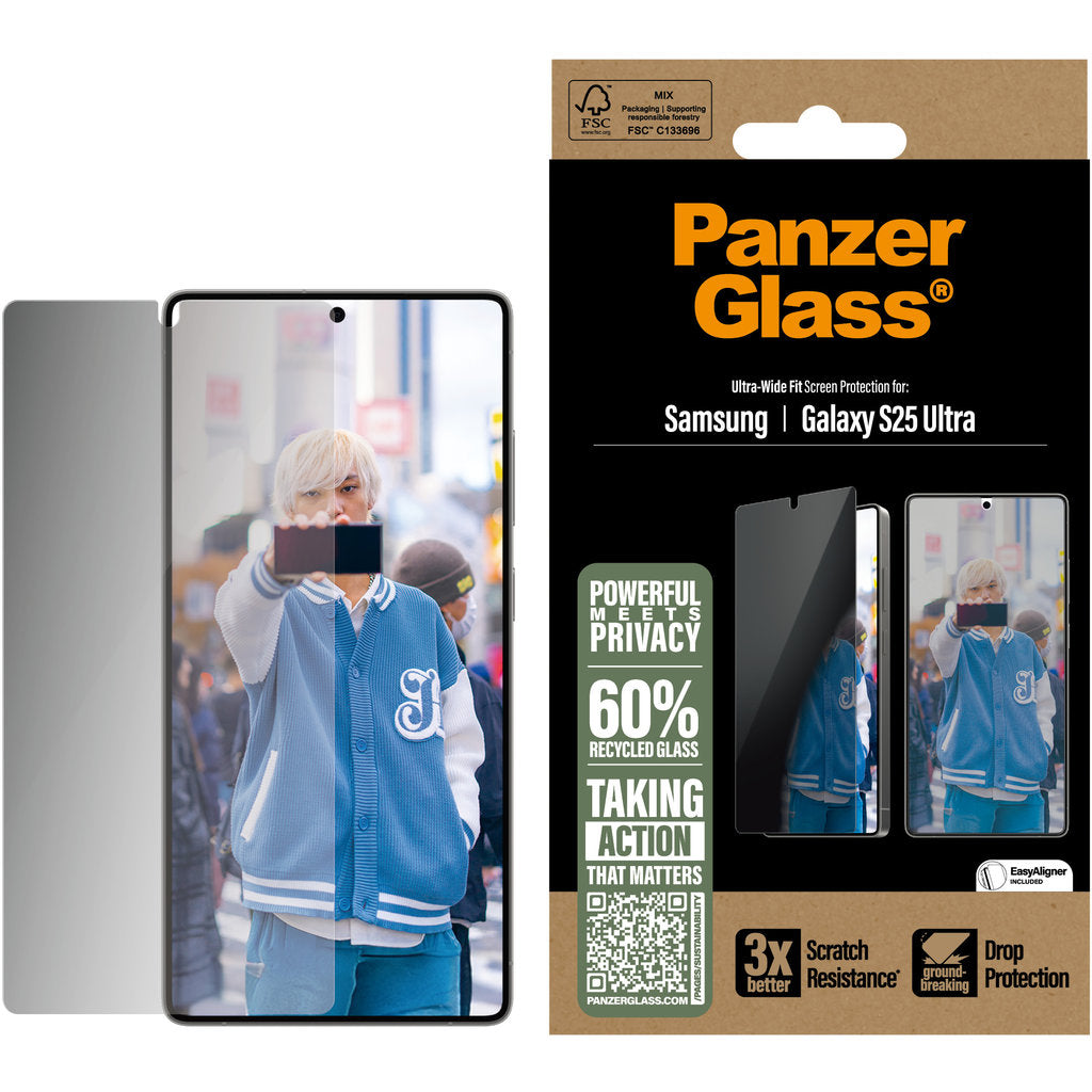 Panzerglass Samsung Galaxy S25 Ultra - Ultra-Wide Fit Privacy Glass