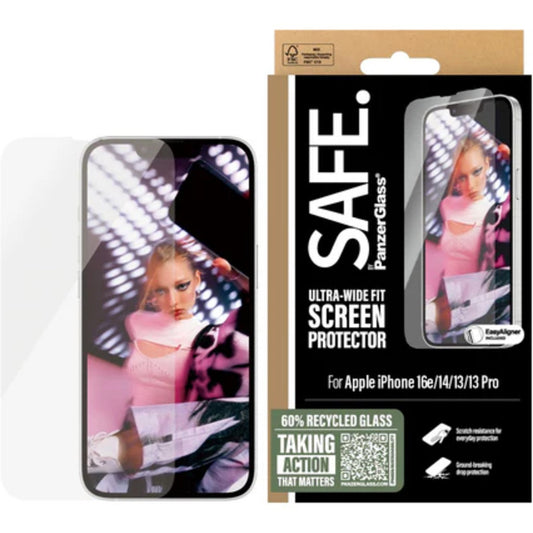 SAFE by Panzerglass Apple iPhone 17e/16e/14/13/13 Pro - Ultra-Wide-Fit