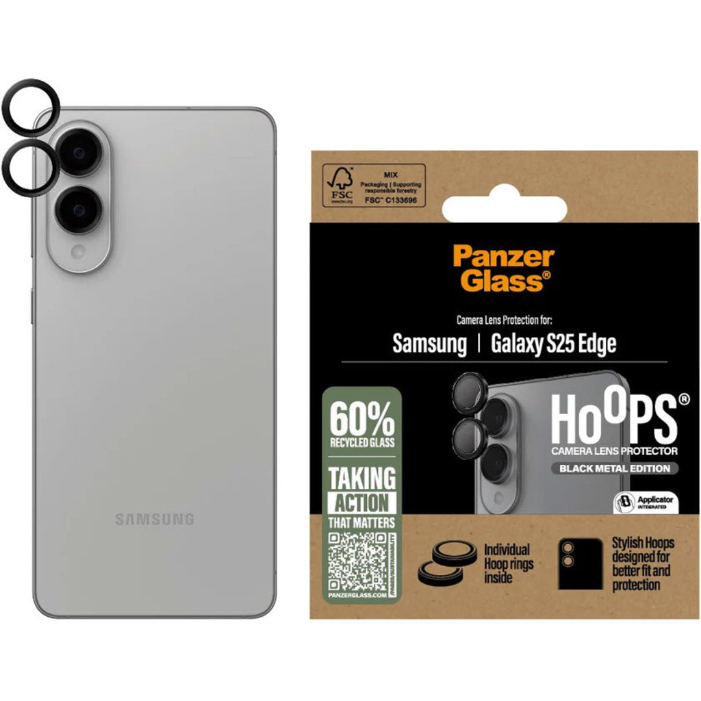 PanzerGlass Hoops Rings Samsung Galaxy S25 Edge Black