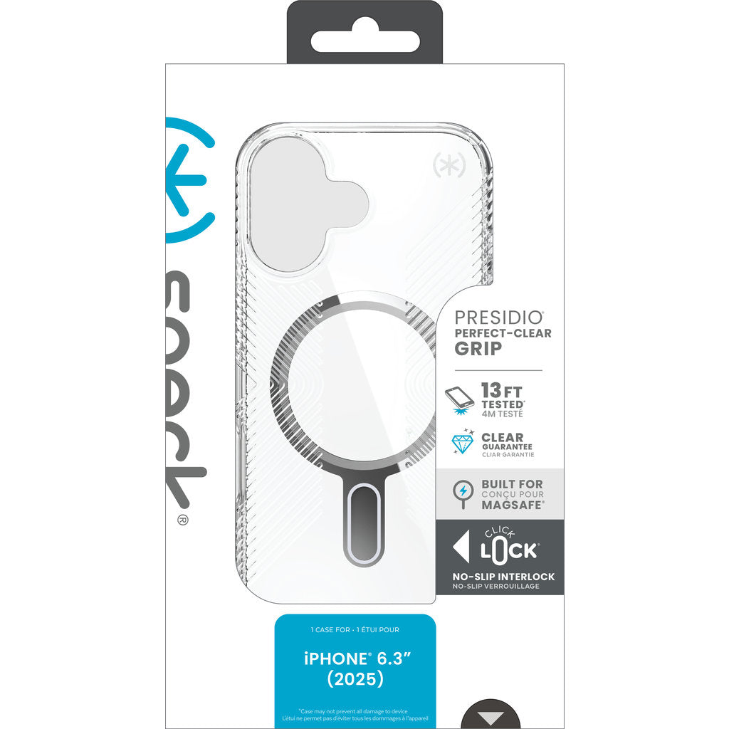 Speck Presidio Perfect Clear Grip + ClickLock Apple iPhone 17 Transparent - mit Microban