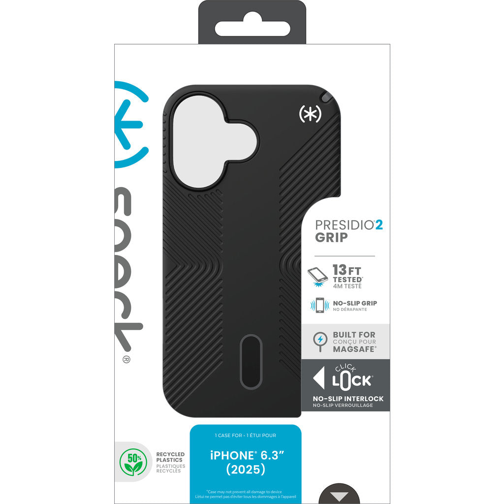 Speck Presidio2 Grip + ClickLock Apple iPhone 17 Noir - avec Microban