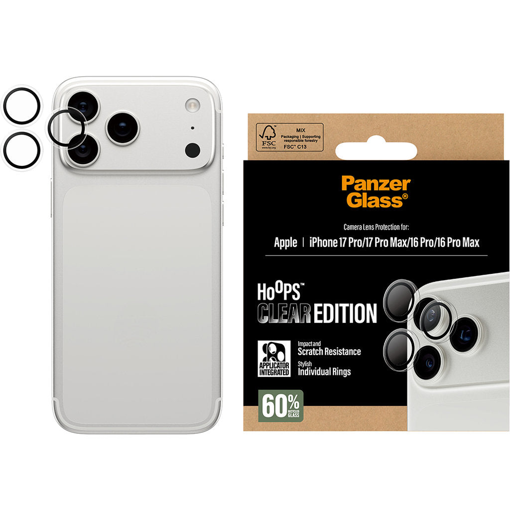Panzerglass Hoops Apple iPhone 17 Pro/17 Pro Max/16 Pro/16 Pro Max - Transparent