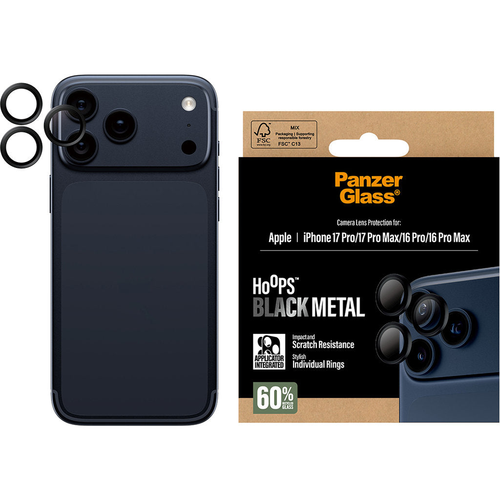 Panzerglass Hoops Apple iPhone 17 Pro/Pro Max/16 Pro/16 Pro Max - Black