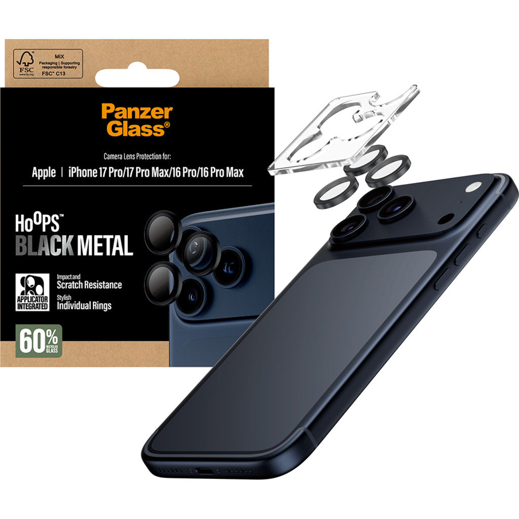 Panzerglass Hoops Apple iPhone 17 Pro/Pro Max/16 Pro/16 Pro Max - Black