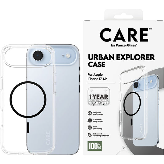 CARE by PanzerGlass Urban Explorer Transp. Black MagSafe iPhone 17 Air
