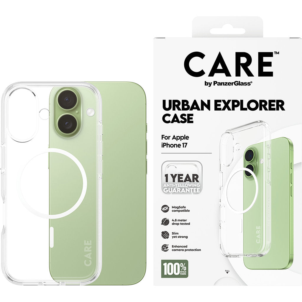 CARE by PanzerGlass Urban Explorer Transp. White MagSafe iPhone 17