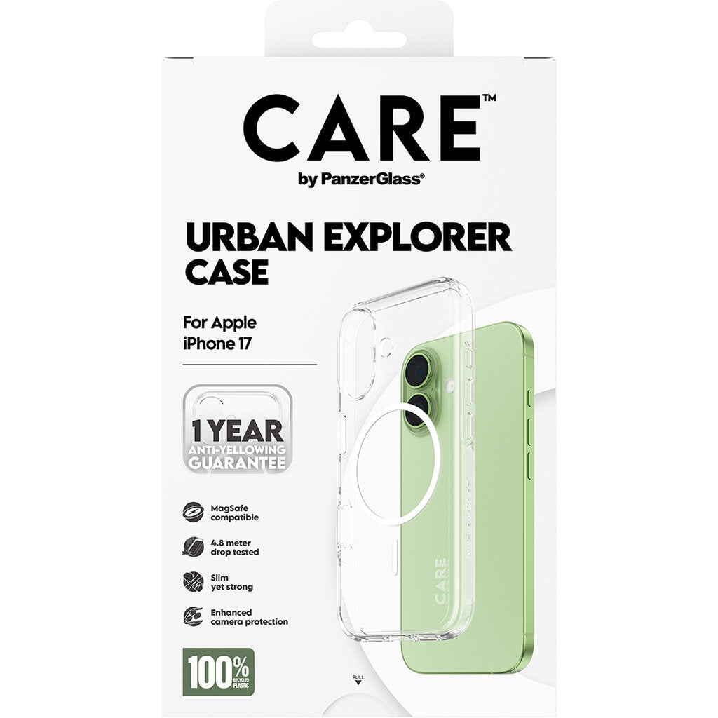 CARE by PanzerGlass Urban Explorer Transp. White MagSafe iPhone 17