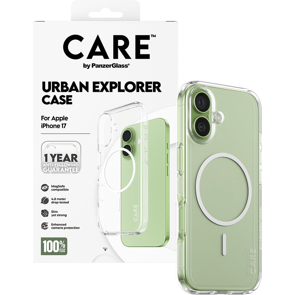 CARE by PanzerGlass Urban Explorer Transp. White MagSafe iPhone 17